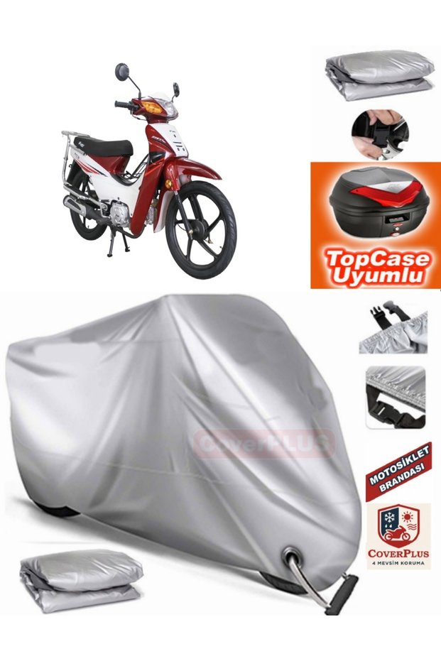 Gray Lock Compatible Volta Rc3 Tarpaulin Topcase Rear Bag Compatible Motor Tarpaulin