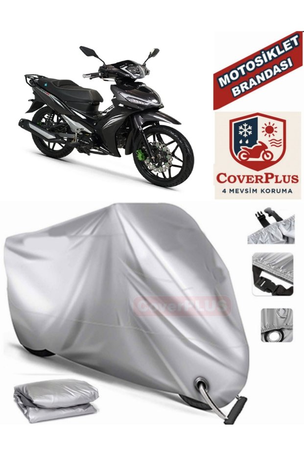 Gray Lock Compatible Motor Tarpaulin Kuba Easy Pro 50 Motorcycle Tarpaulin Cover Tent (Motoen)