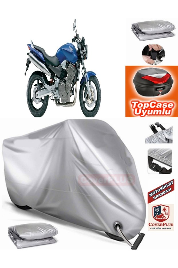 Gray Lock Compatible Honda Cb 900 Hornet Tarpaulin Topcase Rear Bag Compatible Motor Tarpaulin