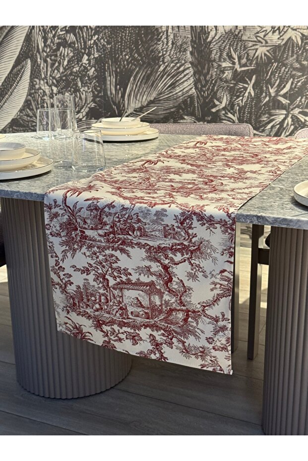 Rustic Country Woman Decorative Printed Runner 1 Piece 40X140Cm (Skr-09)