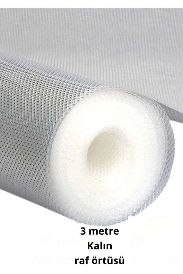 Premium 3 Metre Pıtırcıklı Kaydırmaz Şeffaf Raf Örtüsü Halı Kaydırmaz 45 CmX3M Kalın Kaliteli Folyo - 1