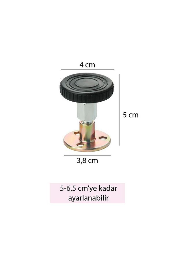 Yatak Baza Başlık Sabitleme Aparatı Ses Titreşim Önleyici Eşya Sabitleme 2 Adet (5-6,5 CM) - 7