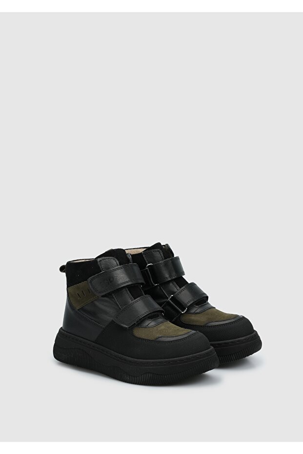 Siyah Deri Erkek Çocuk Bot - 2