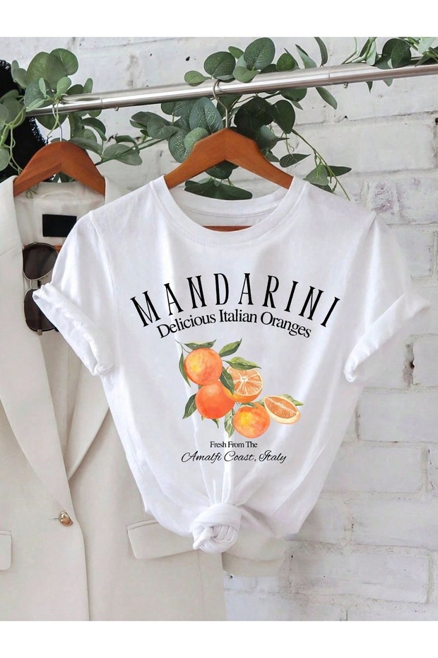 Oversize Cut Short Sleeve Printed T-Shirt