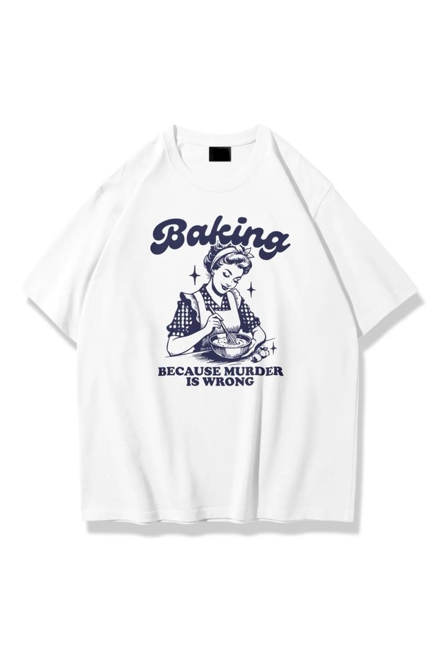 Oversize Cut Short Sleeve Printed T-Shirt