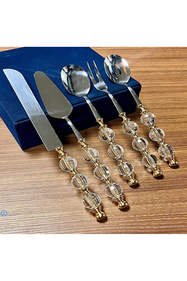 RUSTİK 5 PRÇ.SERVİS SETİ ALTIN - 1