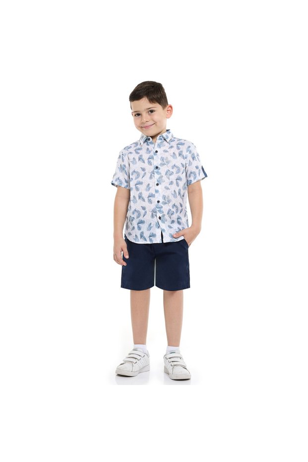 Boys 2-Piece Printed Short Sleeves Shirt with Shorts