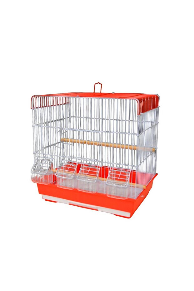 Small Metallic Bird Cage with Rectangular Edges - 3