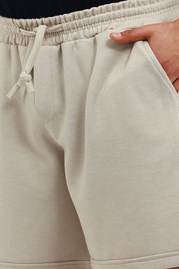 Capsule Kadın Comfort Regular Pike Kumaş Duble Paça Bermuda Şort - 3