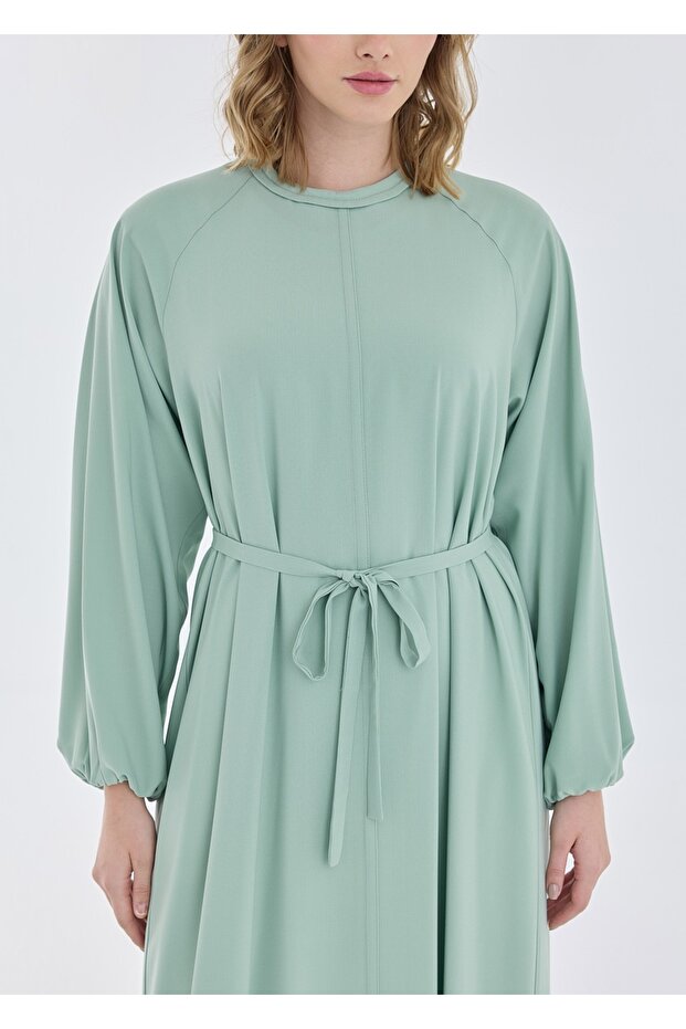 Reglan Kol Kemerli Elbise - 7