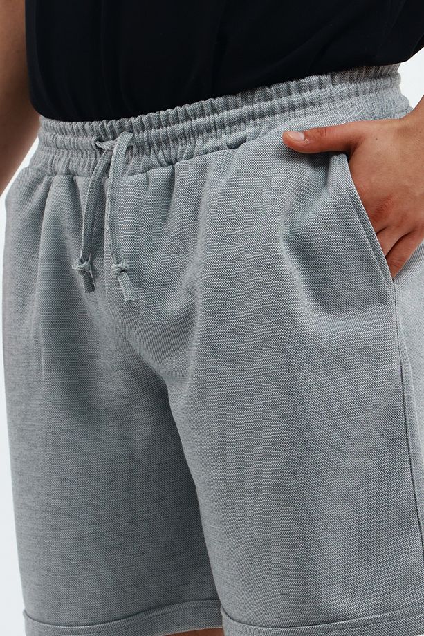 Capsule Kadın Comfort Regular Pike Kumaş Duble Paça Bermuda Şort - 3