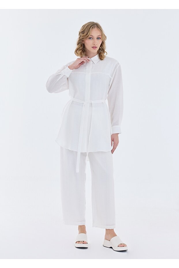 Düğmeli Pantolonlu Takım - 2