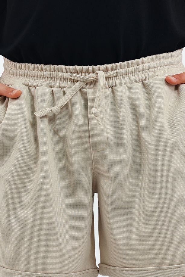 Capsule Kadın Comfort Regular Pike Kumaş Duble Paça Bermuda Şort - 4
