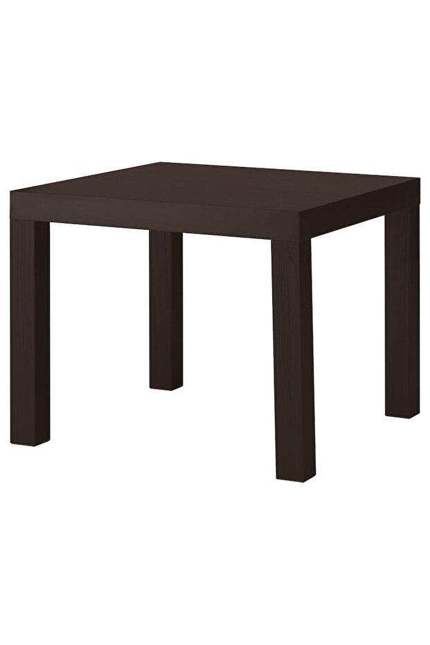 طاولة جانبية، أسود-بني، ‎ 55x55 سم ‏ - 1