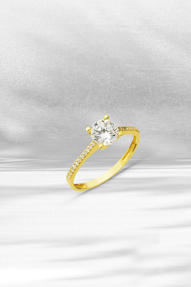 Tektaş Sarı Altın Yüzük - 6