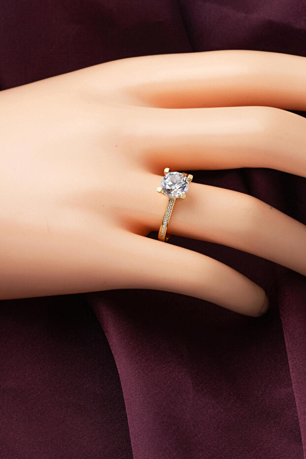 Tektaş Sarı Altın Yüzük - 2