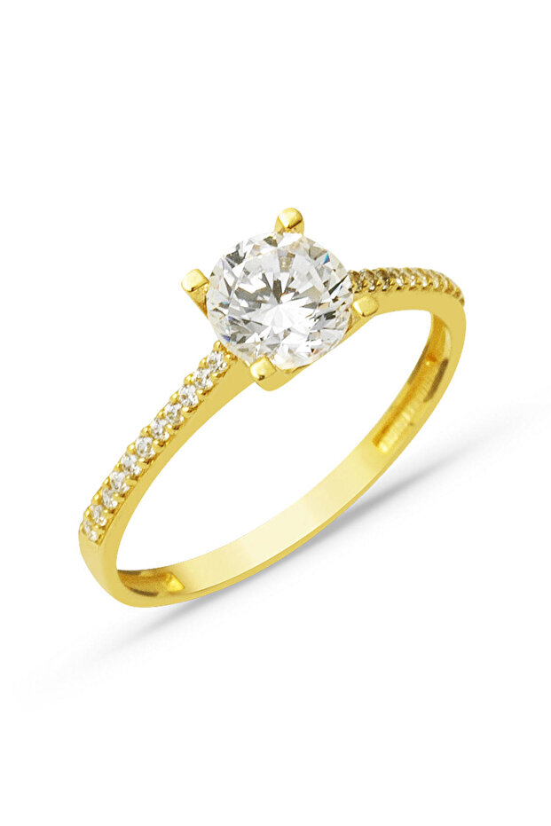 Tektaş Sarı Altın Yüzük - 1