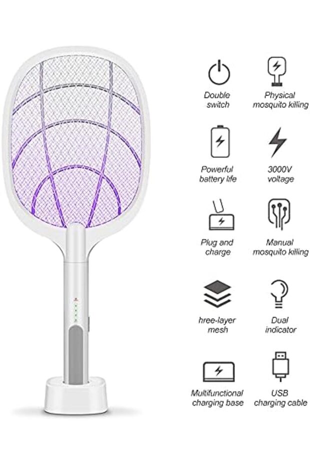 homegeek Electronic Bug Zapper Racket - 2