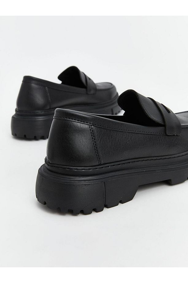 Deri Görünümlü Erkek Loafer Ayakkabı (S5) - 5