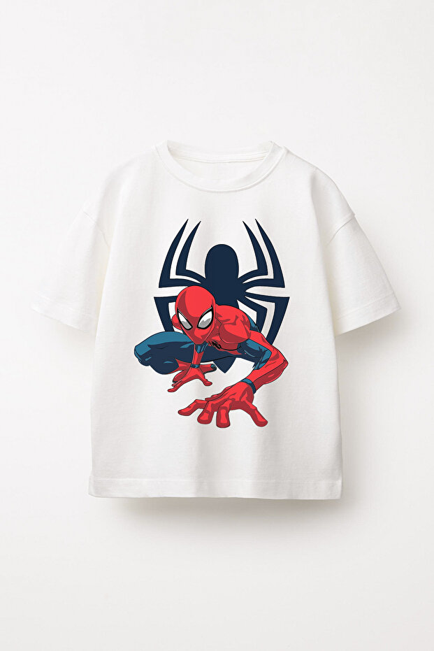 Spider Man Spiderman Printed Boys Oversize T-Shirt T-Shirt