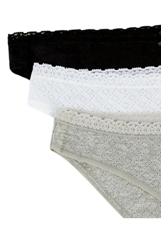 Soft Pointel 3'lü Basic Slip Külot - 2