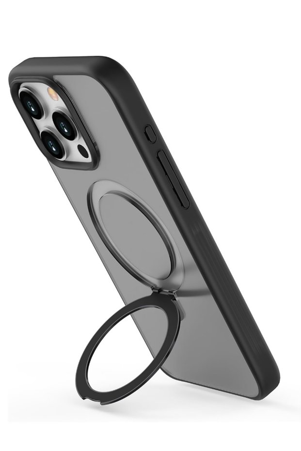 Apple iPhone 15 Pro Case Magsafe Compatible Shock Absorbing Matte Luxury Cover with Stand Tb-03