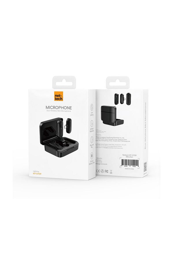 NT-0T09 Lightning Duo Wireless Mini Kablosuz Yaka Mikrofonu - 6