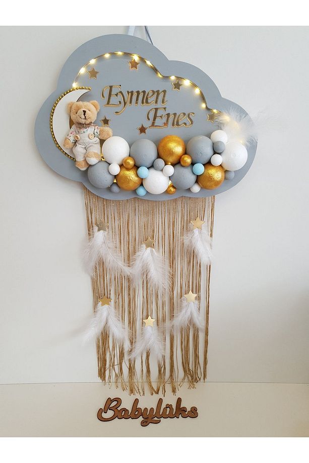 Bubble LEDLİ bulut bebek kapı süsü - 1