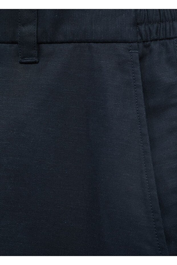 Slim fit akışkan bermuda şort - 8