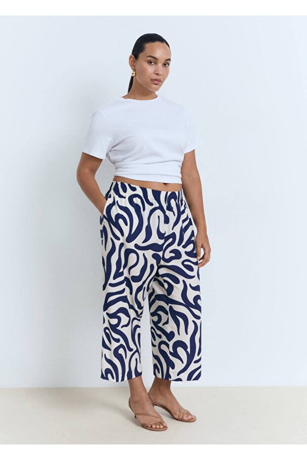 Oversize Desenli Pantolon - 6