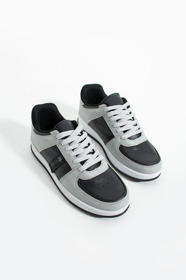 Gri Spor Ayakkabı Sneaker - 2