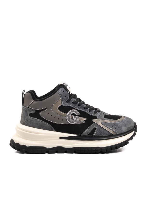 Siyah Yüksek Taban Unisex Spor Ayakkabı - 3