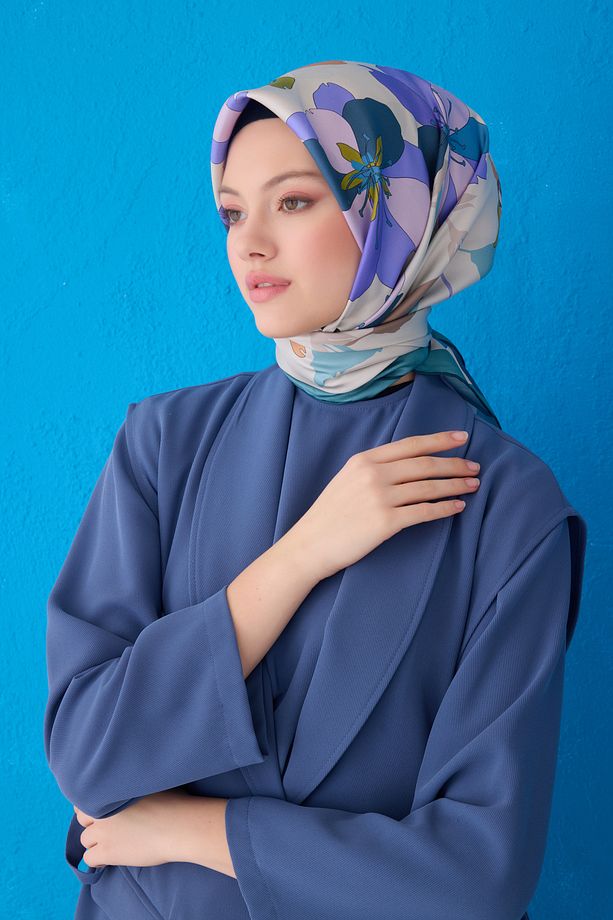 2025 Yaz Sezonu % 100 Twill İpek Eşarp 4100D 52 - 1