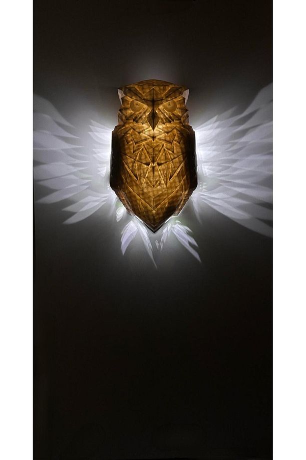 Baykuş Led Dekoratif Pilli Duvar Lambası - 2