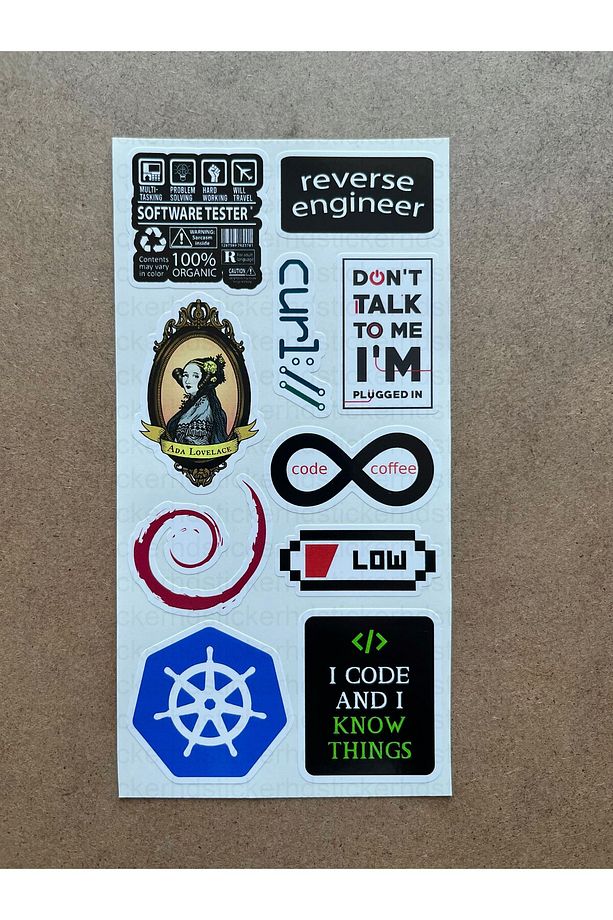 60 Adet Yazılım & Yazılımcı Software Developer Laptop Notebook Tablet Etiket Sticker Set P57 - 8