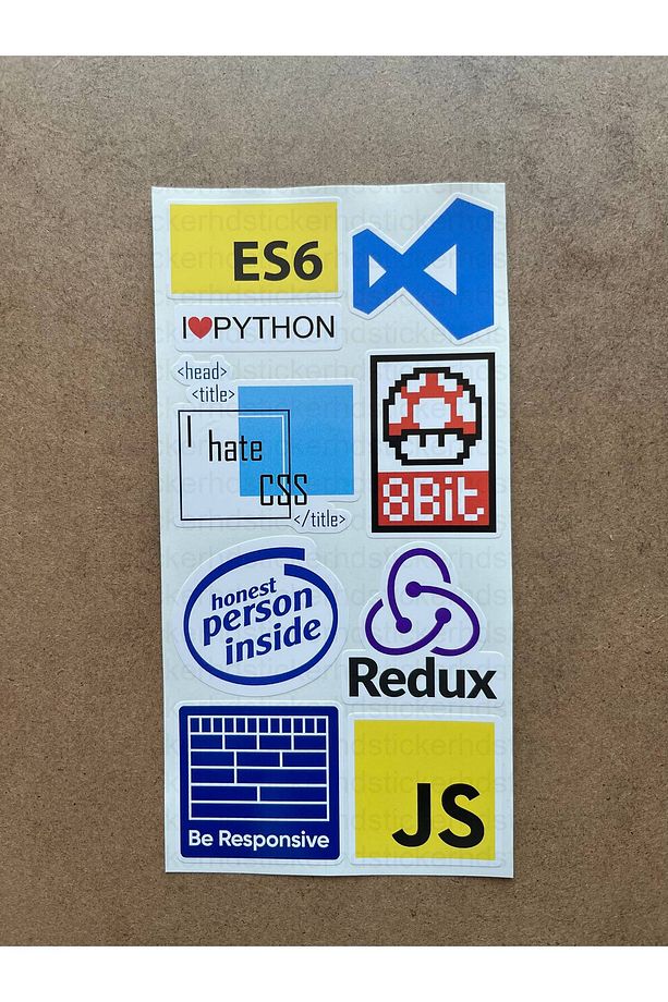 60 Adet Yazılım & Yazılımcı Software Developer Laptop Notebook Tablet Etiket Sticker Set P59 - 8