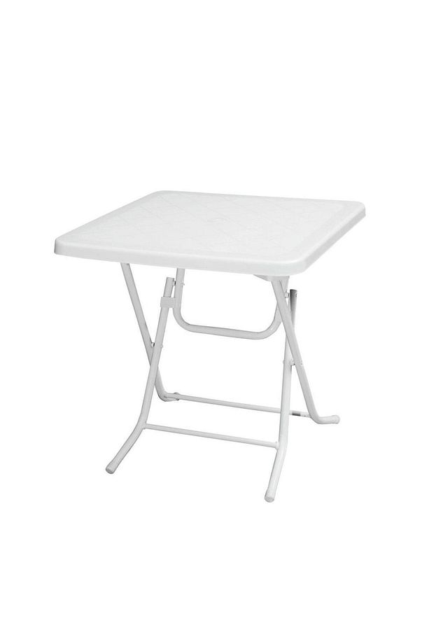 MT-GFM235 Prma Sorgente Plastik Kare Bahçe Balkon Masa 70x70 cm Beyaz - 1