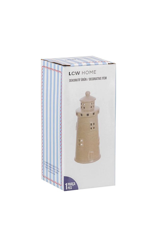 LCW HOME Bej Deniz Feneri Figürlü Işıklı Obje 16 cm - 3