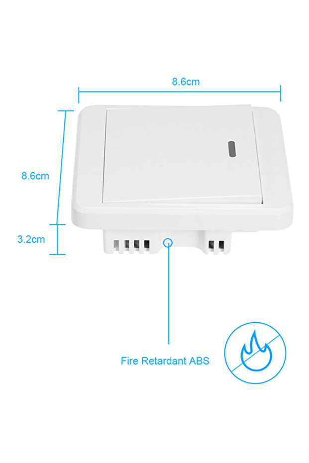 مفتاح زر الخروج اللاسلكي لقفل الباب الإلكتروني باللون الأبيض - 2