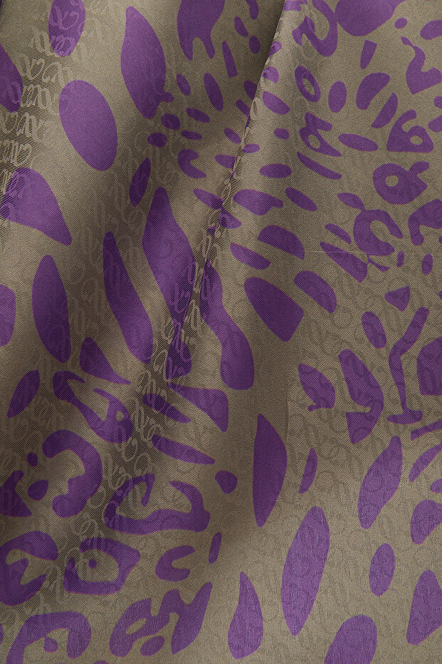 Çerçeveli Leopar Eşarp - 2