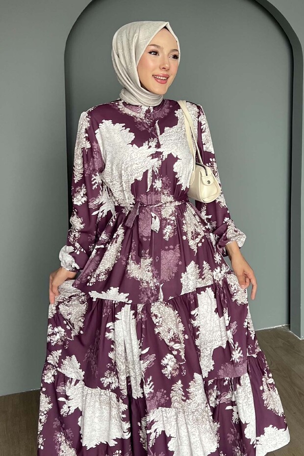 Rochie hijab cu model violet 509 - 2