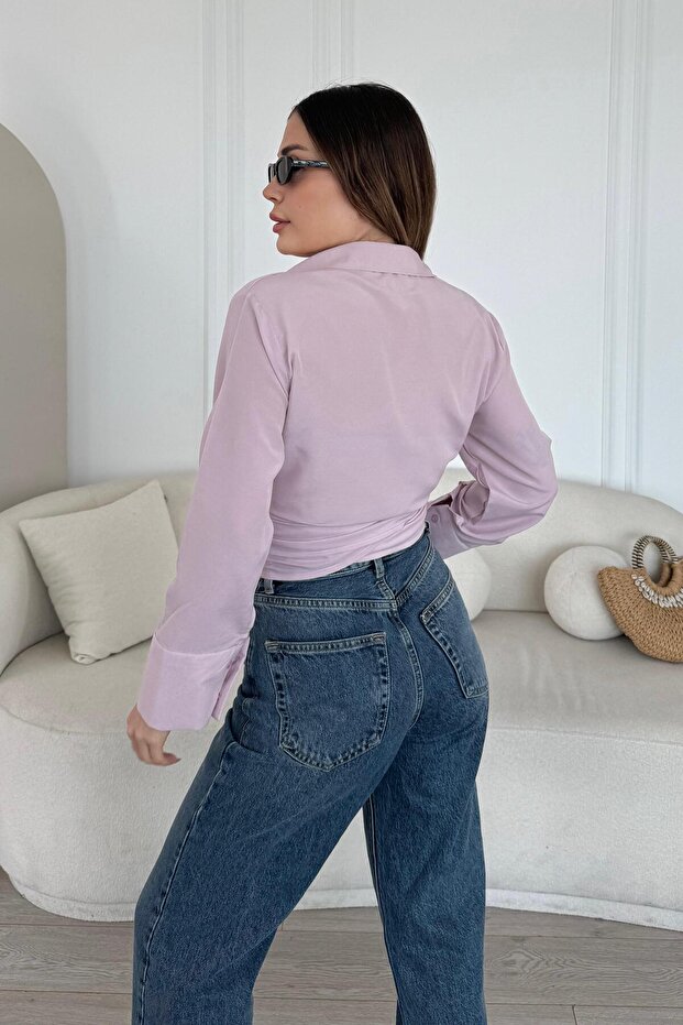 Lüx Kalite Bağlamalı Poplin Gömlek BB0250 - 3