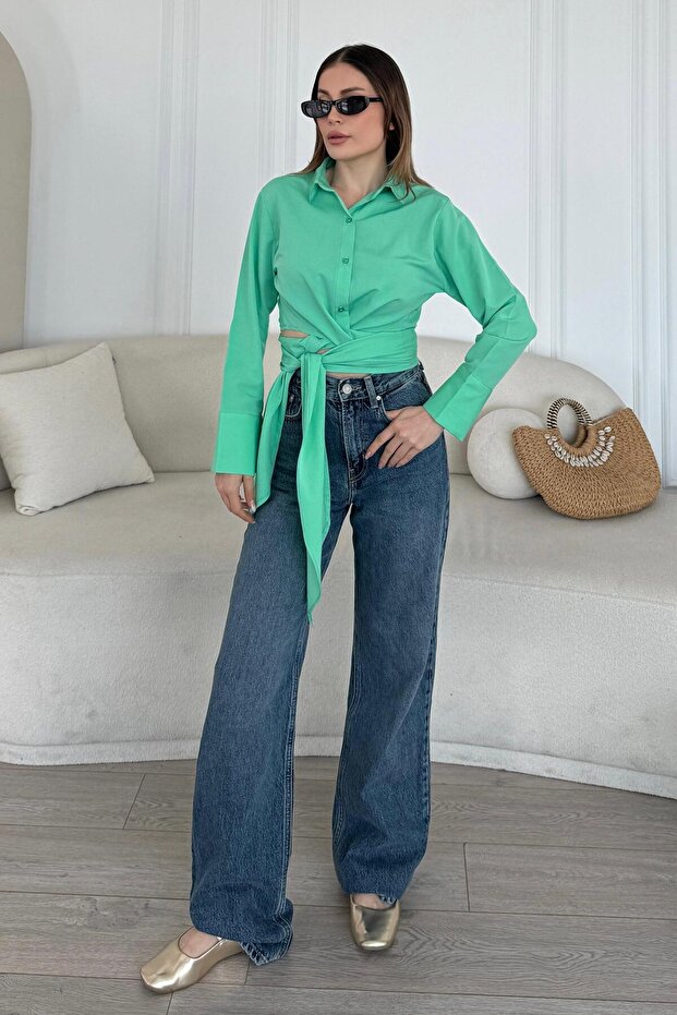 Lüx Kalite Bağlamalı Poplin Gömlek BB0250 - 5