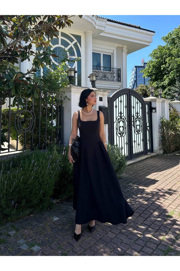 Maxi Length Skirt with Fluff Women's Dress
