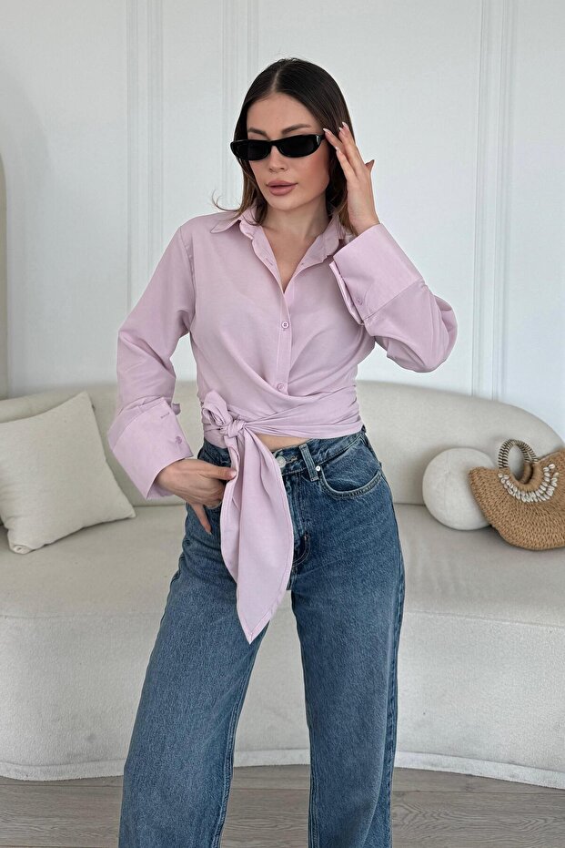 Lüx Kalite Bağlamalı Poplin Gömlek BB0250 - 4