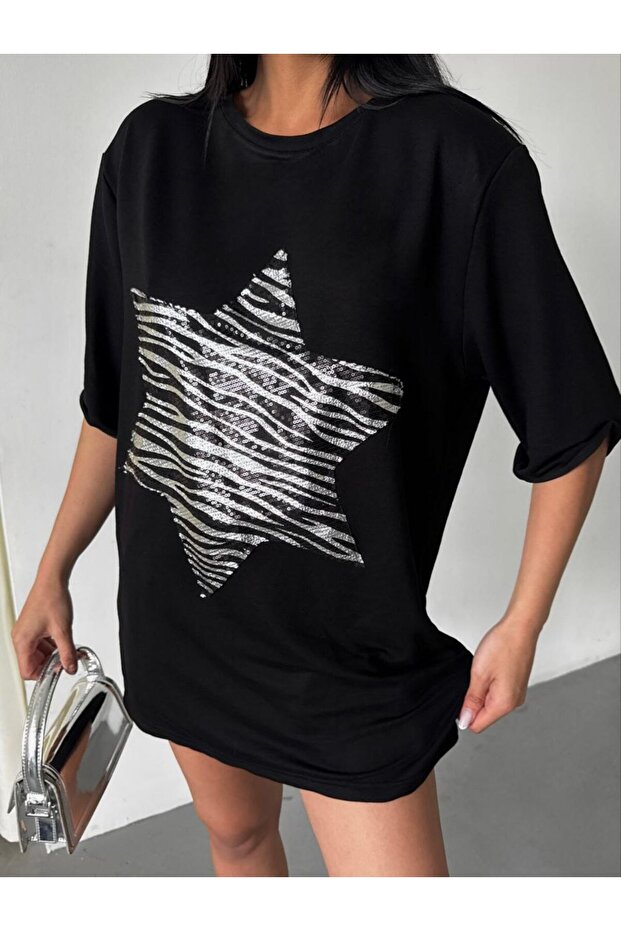 بلوزة بأكمام قصيرة مذهبة - 2