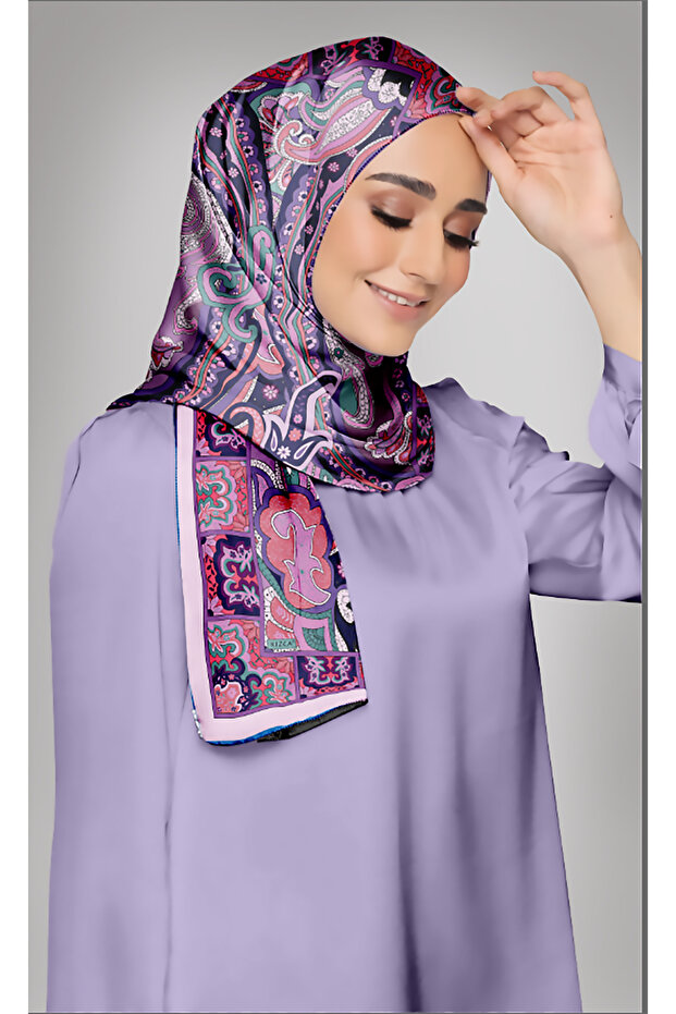Voile Silk Scarf Retro
