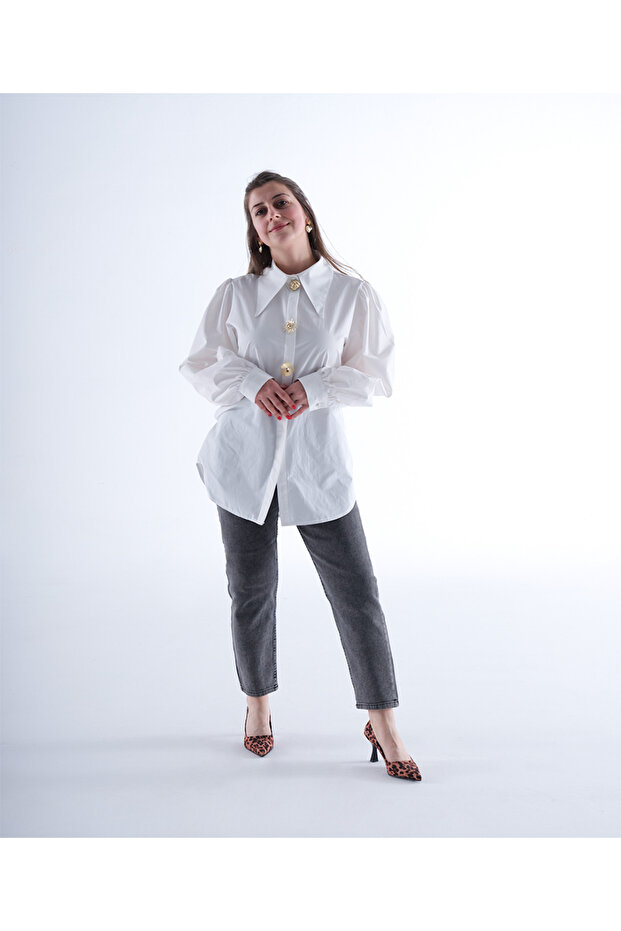 Broşlu Gömlek - 1
