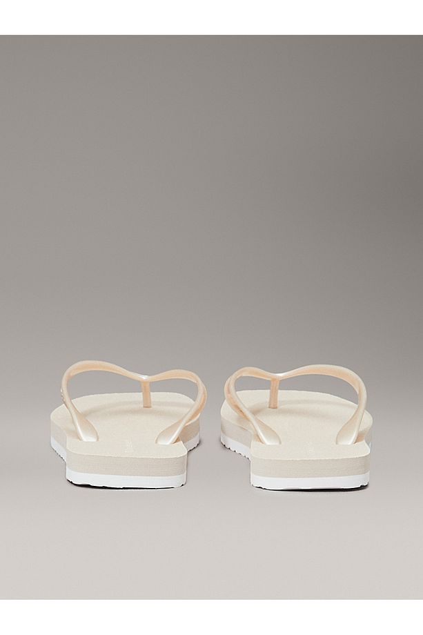 Metallic Square Toe Flip Flops - 4
