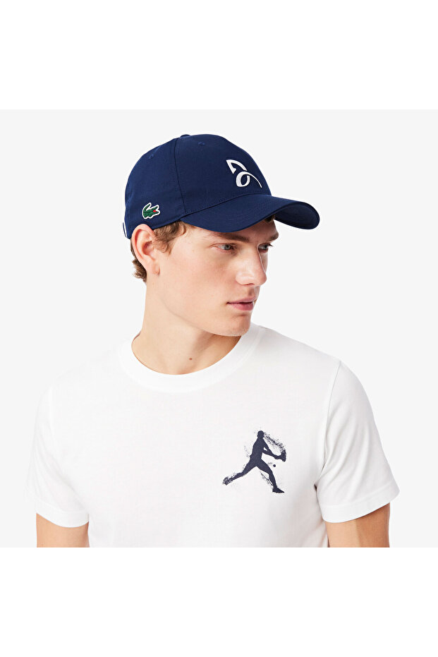 Tennis X Novak Djokovic Erkek Regular Fit Bisiklet Yaka Baskılı Beyaz T-shirt & Şapka Seti - 2